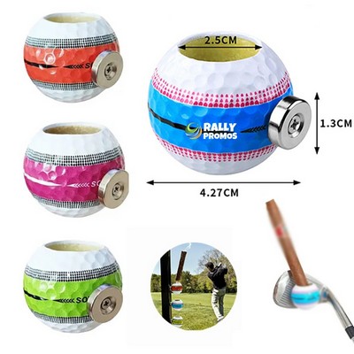 Portable Magnetic Golf Ball-shaped Cigar Holder